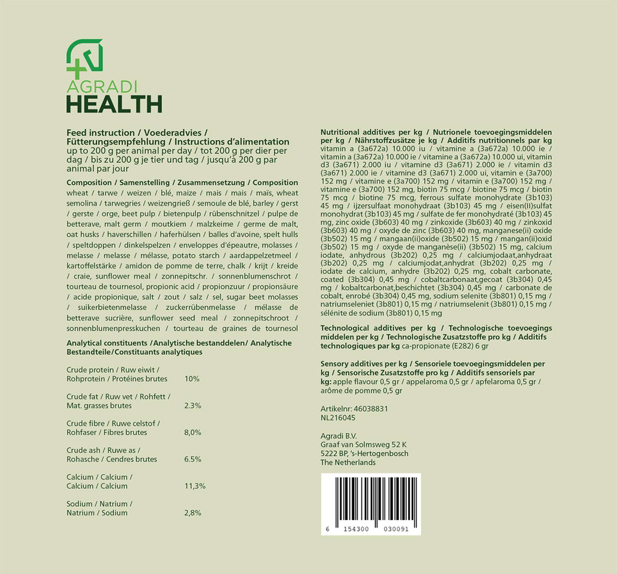 Agradi Horse Croquette de Récompense Pomme