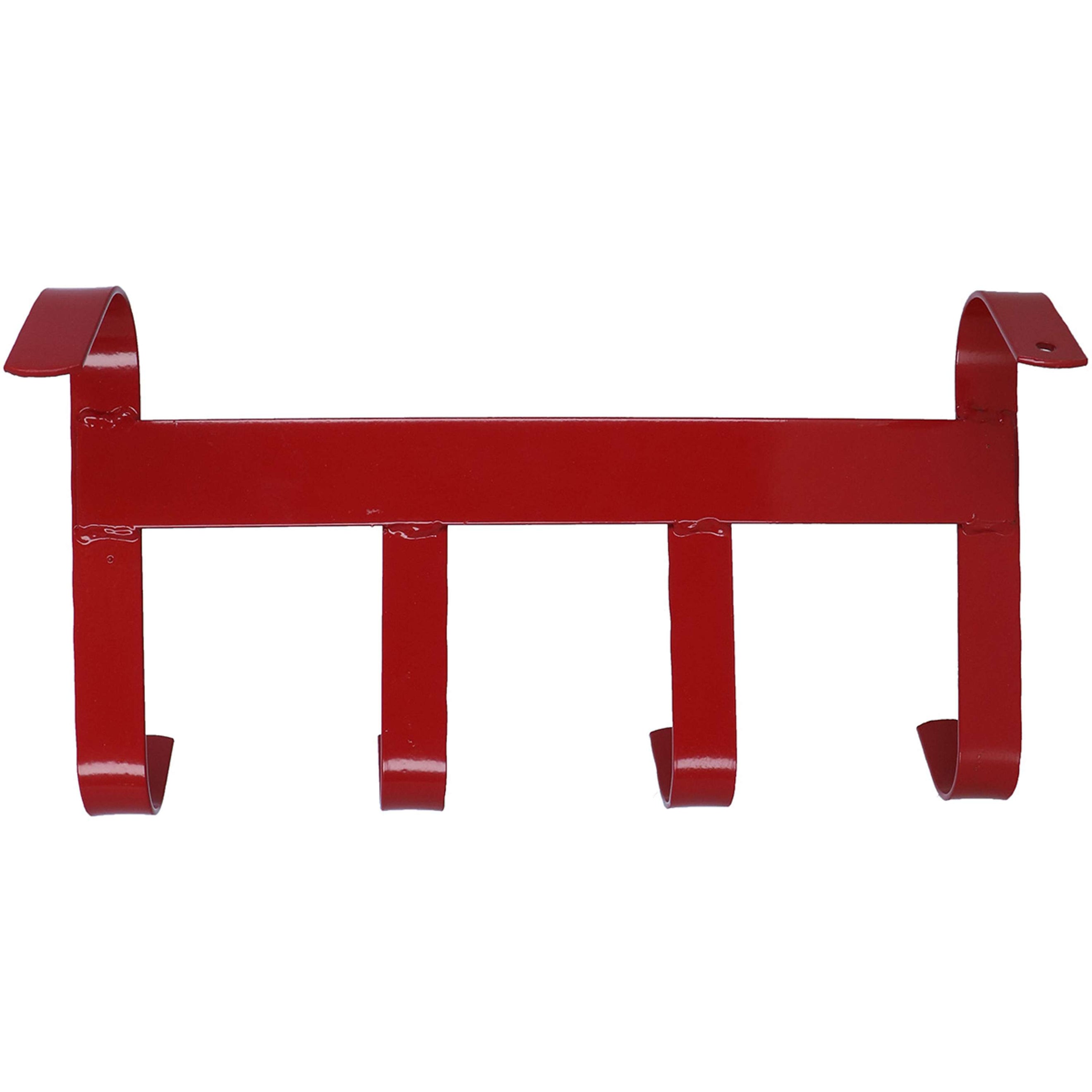 Agradi Horse Porte-Bride avec 4 Crochets Rouge
