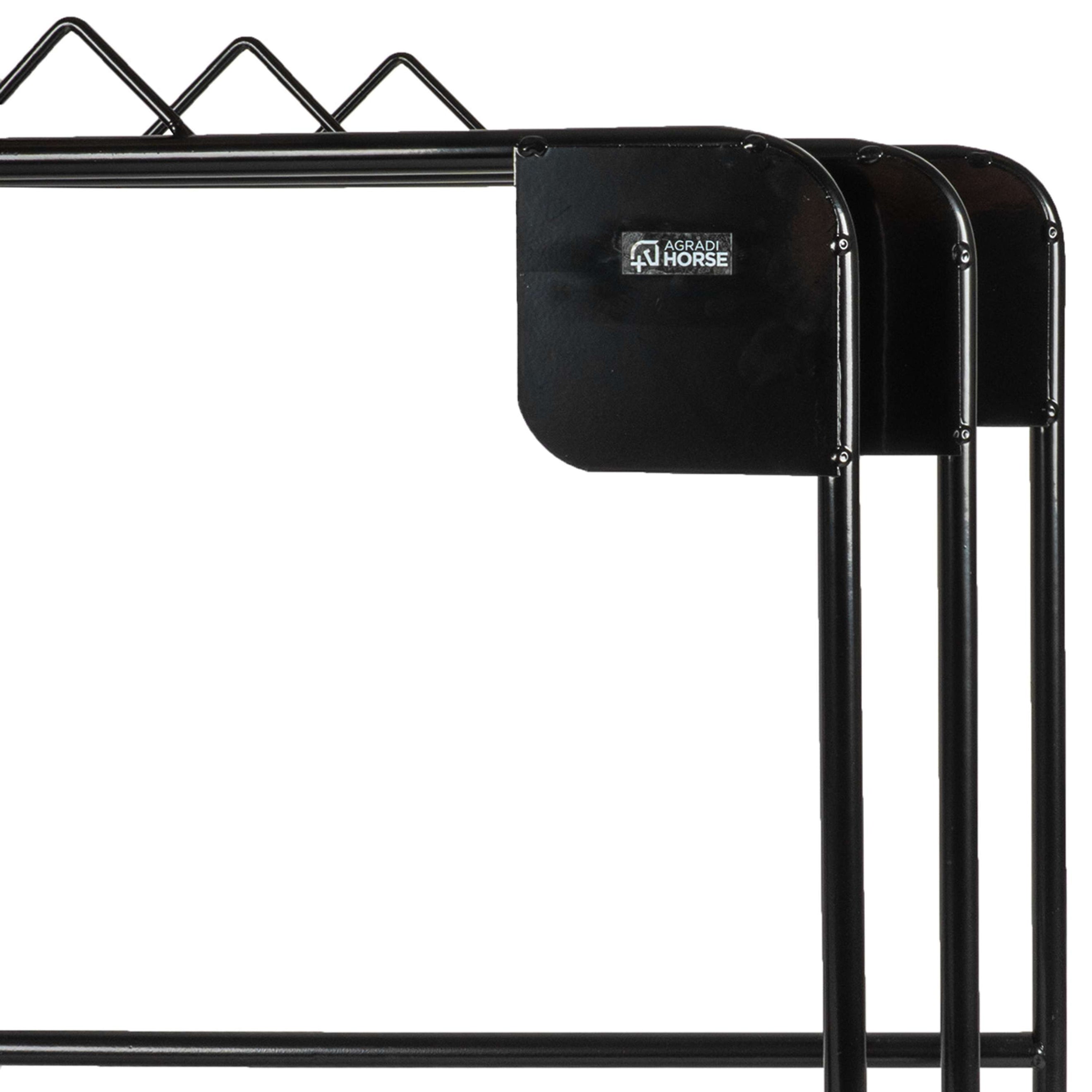 Agradi Horse Râtelier pour Couverture pour 3 Couvertures Metal XH Noir Agradi Horse Râtelier pour Couverture pour 3 Couvertures Metal XH Noir