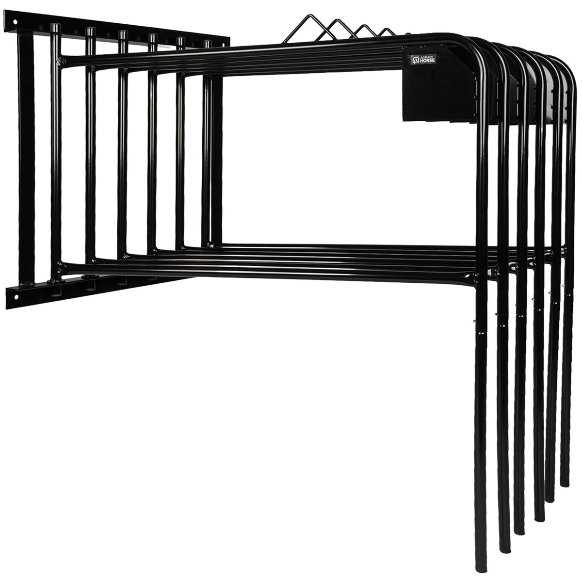 Agradi Horse Râtelier pour Couverture pour 6 Couvertures Metal S Noir