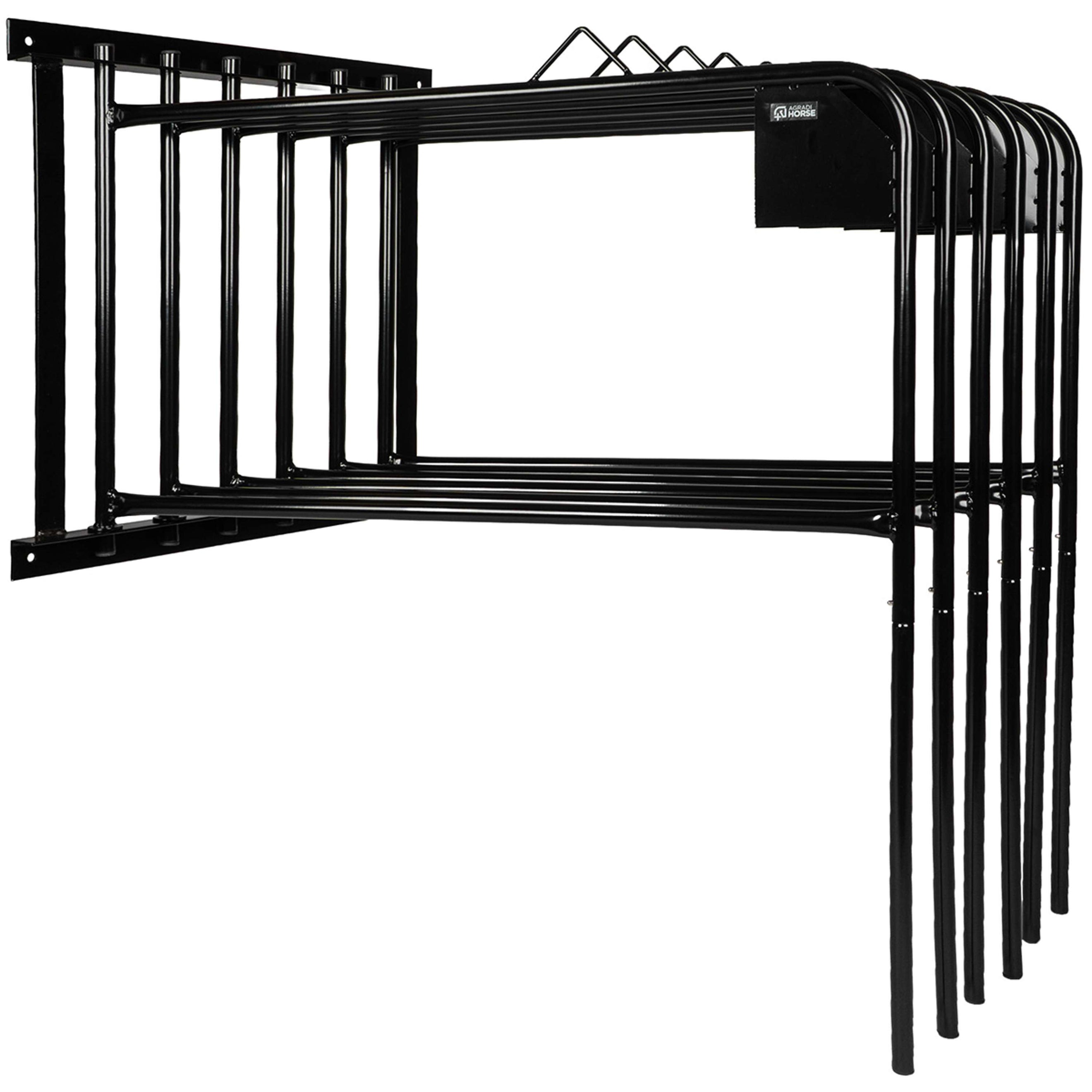 Agradi Horse Râtelier pour Couverture pour 6 Couvertures Metal S Noir