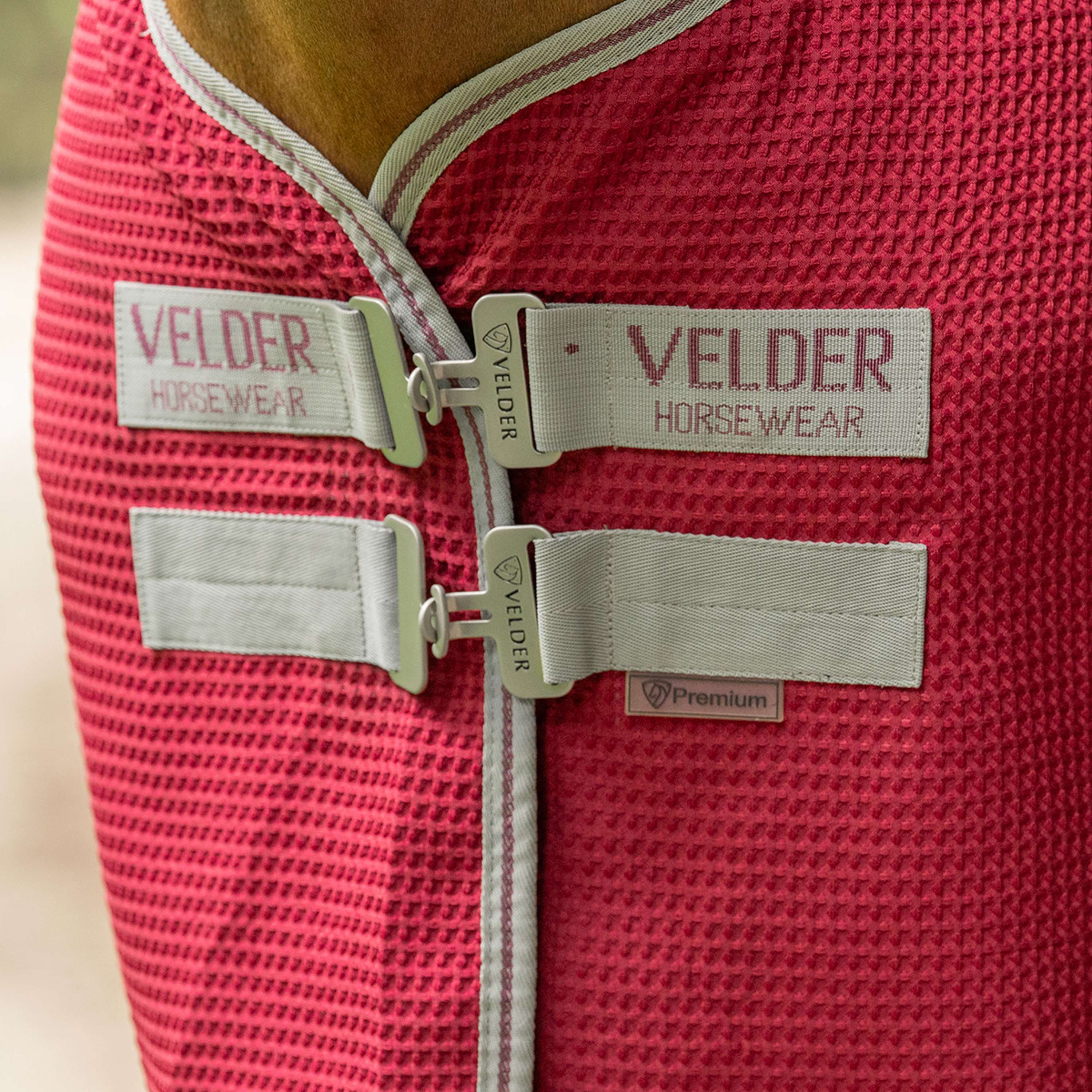 Velder Horsewear Premium Pony Waffle Cooler Rug Mûre Rouge