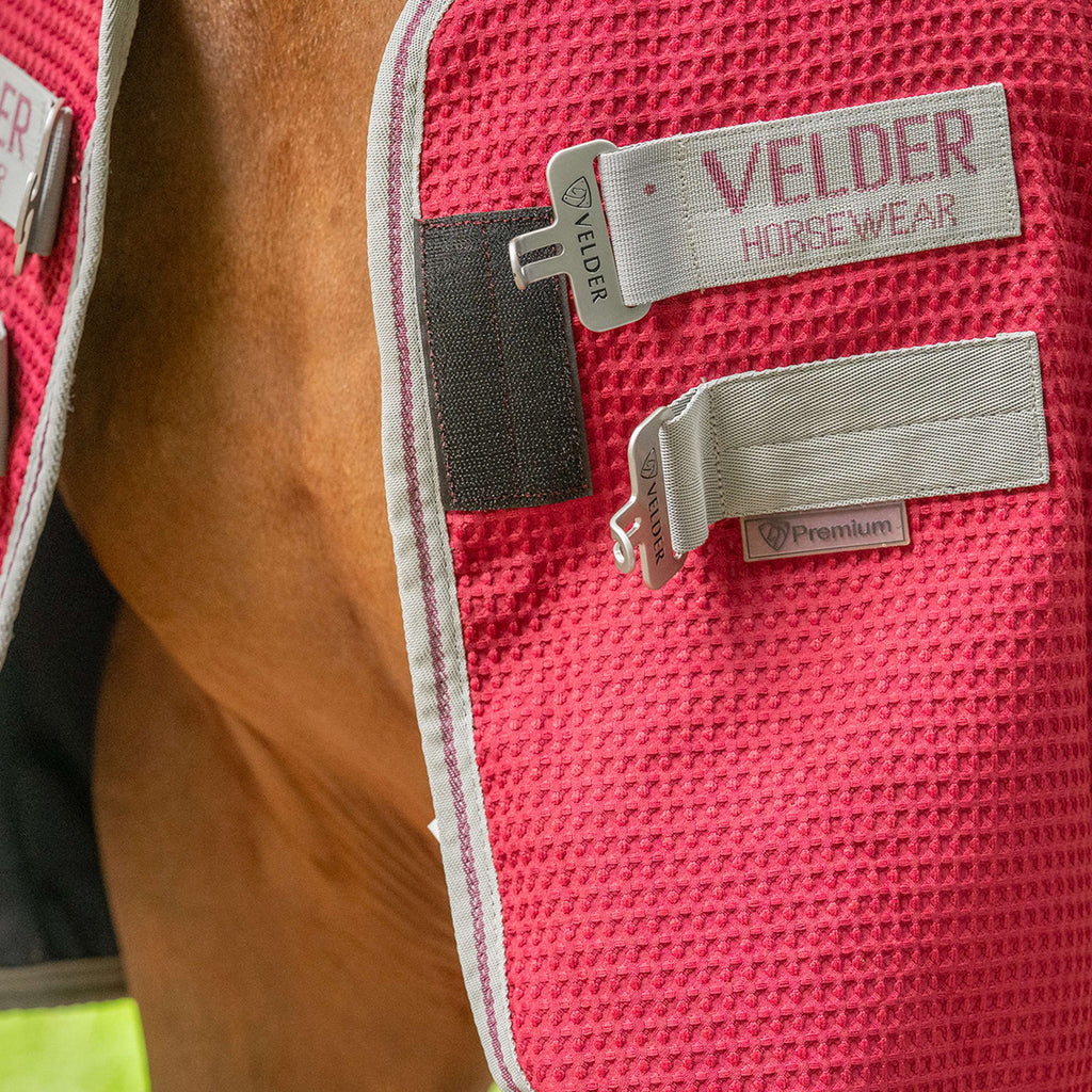 Velder Horsewear Premium Pony Waffle Cooler Rug Mûre Rouge