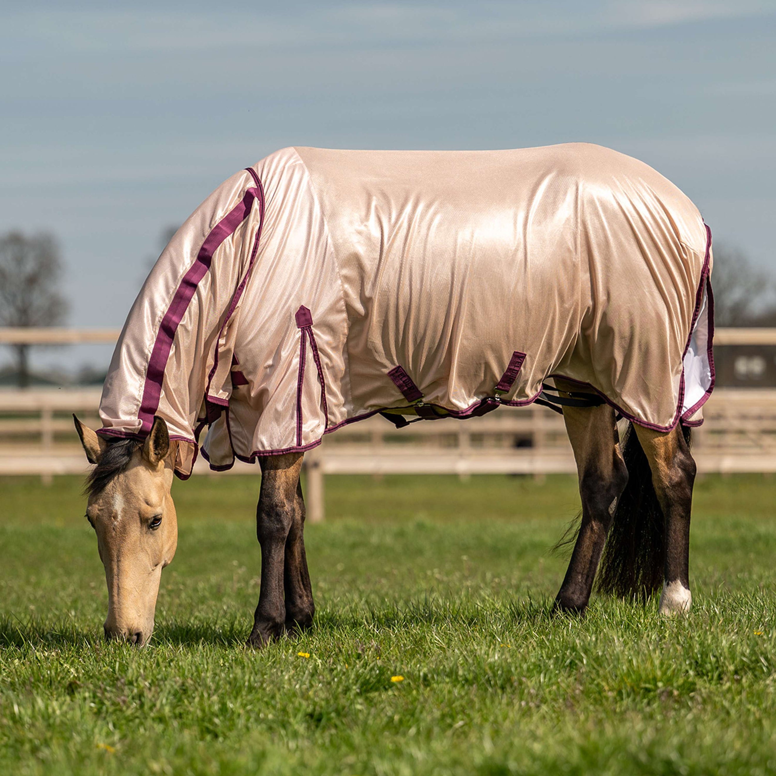 Velder Horsewear Couverture Anti-Mouches Mesh avec Couvre-cou Earth Grey