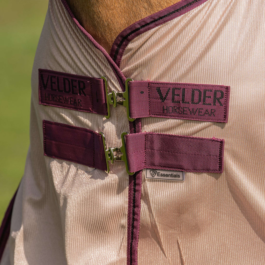 Velder Horsewear Essentials Couverture Anti-Mouches Mesh avec Couvre-cou Earth Grey