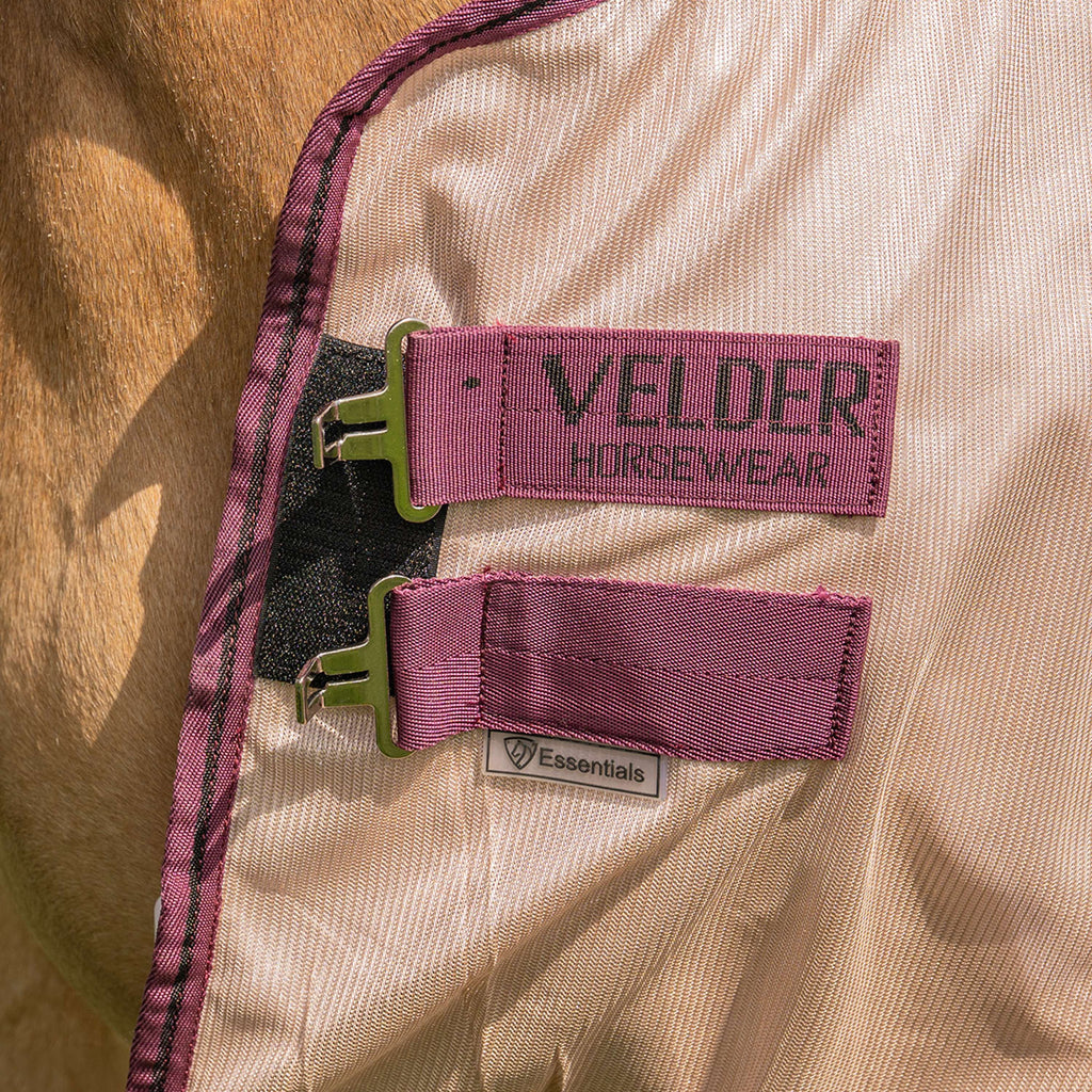 Velder Horsewear Essentials Couverture Anti-Mouches Mesh avec Couvre-cou Earth Grey