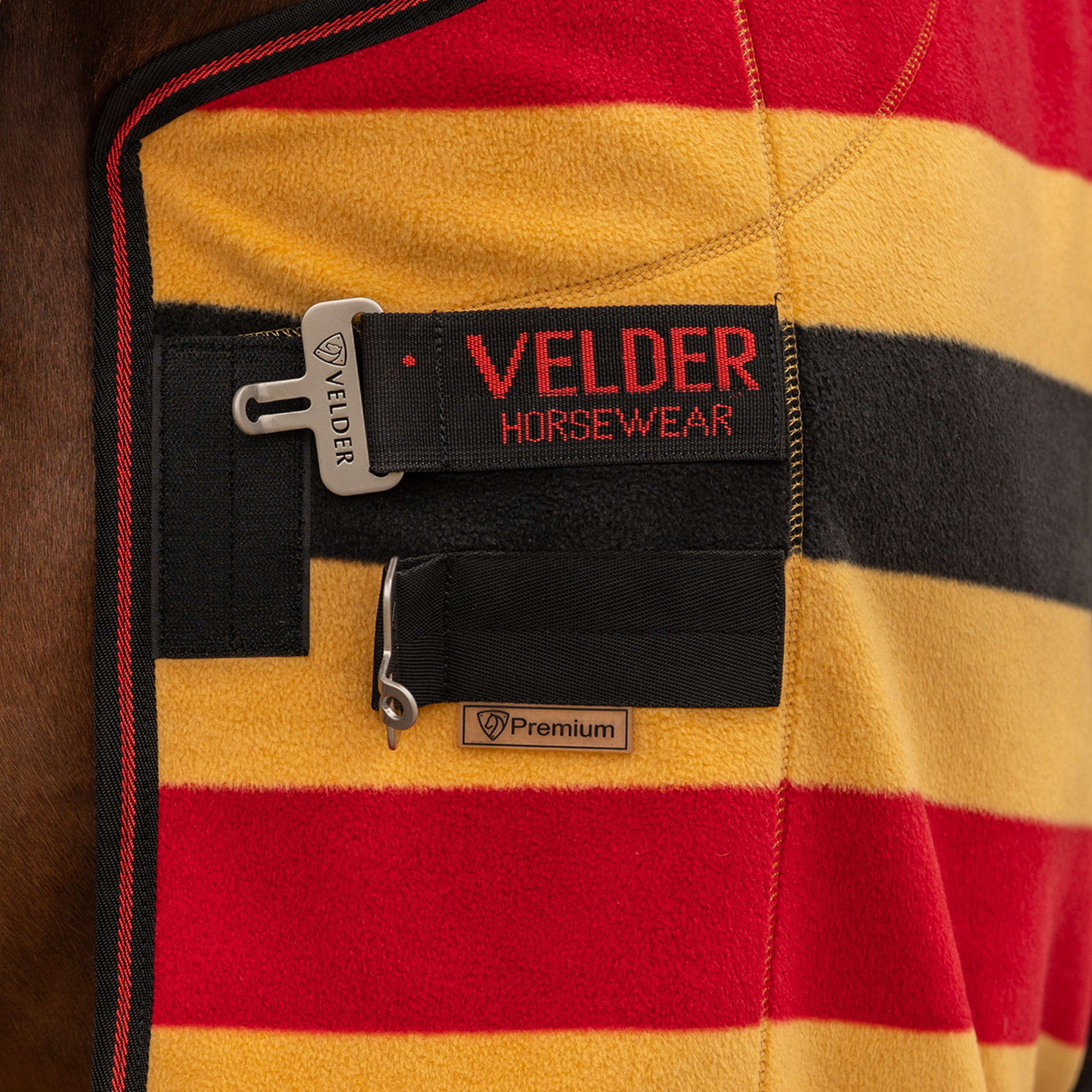 Velder Horsewear Premium Pony Deluxe Fleece Cooler Rug Noir/Jaune