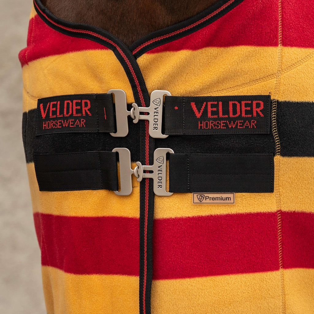 Velder Horsewear Premium Deluxe Fleece Cooler Rug Noir/Jaune
