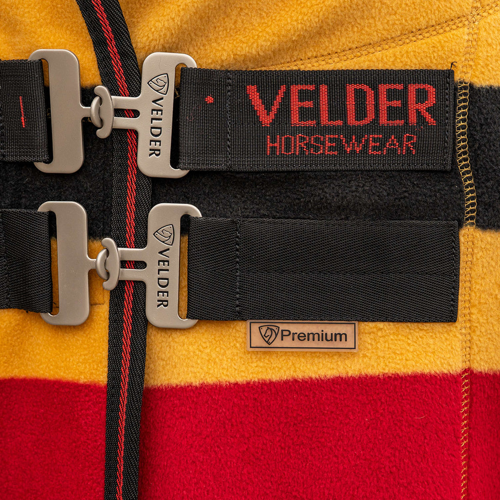 Velder Horsewear Premium Deluxe Fleece Cooler Rug Noir/Jaune