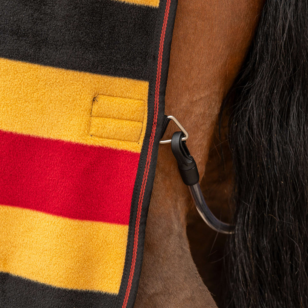 Velder Horsewear Premium Deluxe Fleece Cooler Rug Noir/Jaune