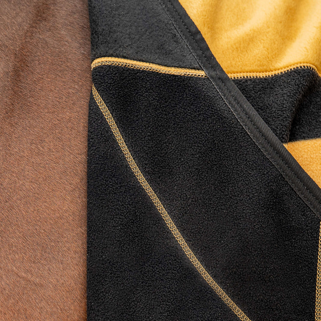 Velder Horsewear Premium Deluxe Fleece Cooler Rug Noir/Jaune