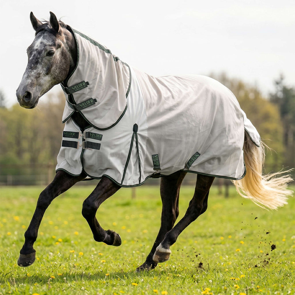 Velder Horsewear Premium Couverture Anti-Mouches Guardian AirMesh Silver Mist