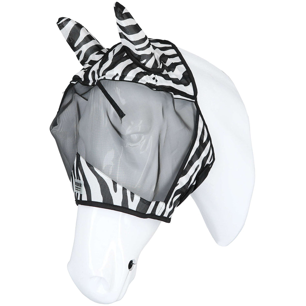 Velder Horsewear Essentials Masque Anti-Mouches Zebra avec Oreilles Noir/Blanc