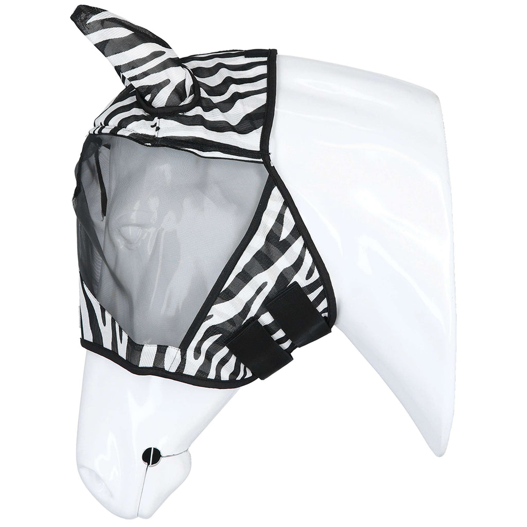 Velder Horsewear Essentials Masque Anti-Mouches Zebra avec Oreilles Noir/Blanc