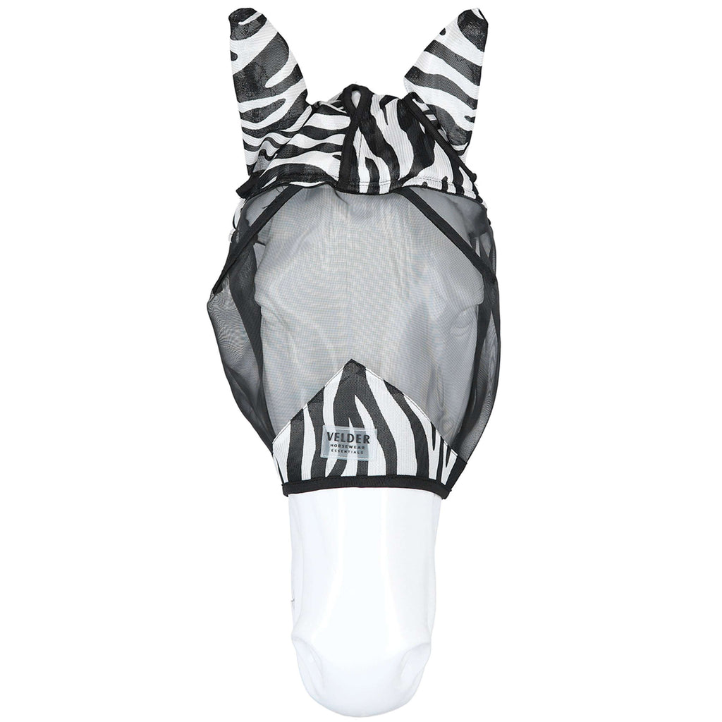 Velder Horsewear Essentials Masque Anti-Mouches Zebra avec Oreilles Noir/Blanc