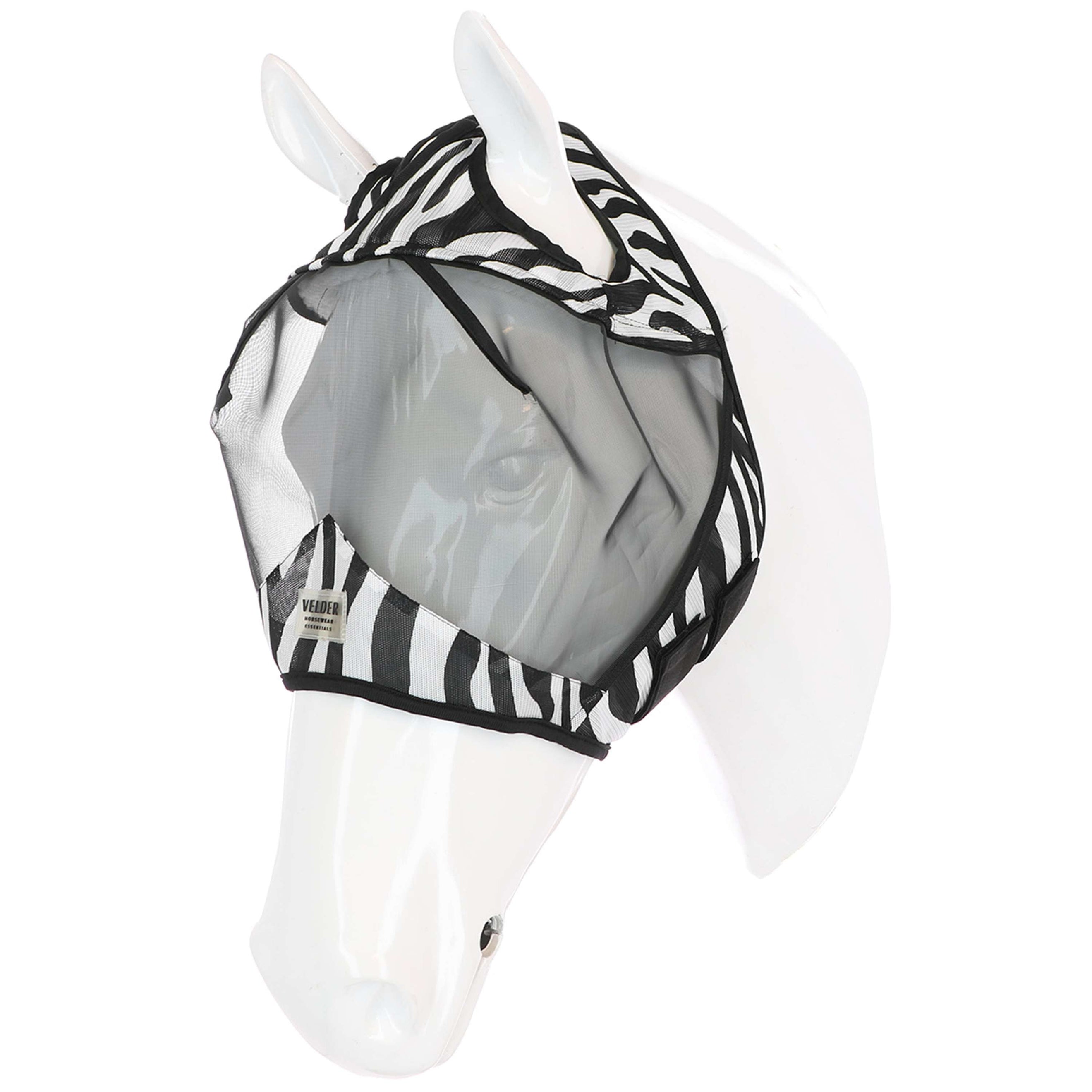 Velder Horsewear Essentials Masque Anti-Mouches Zebra sans Oreilles Noir/Blanc Velder Horsewear Essentials Masque Anti-Mouches Zebra sans Oreilles Noir/Blanc