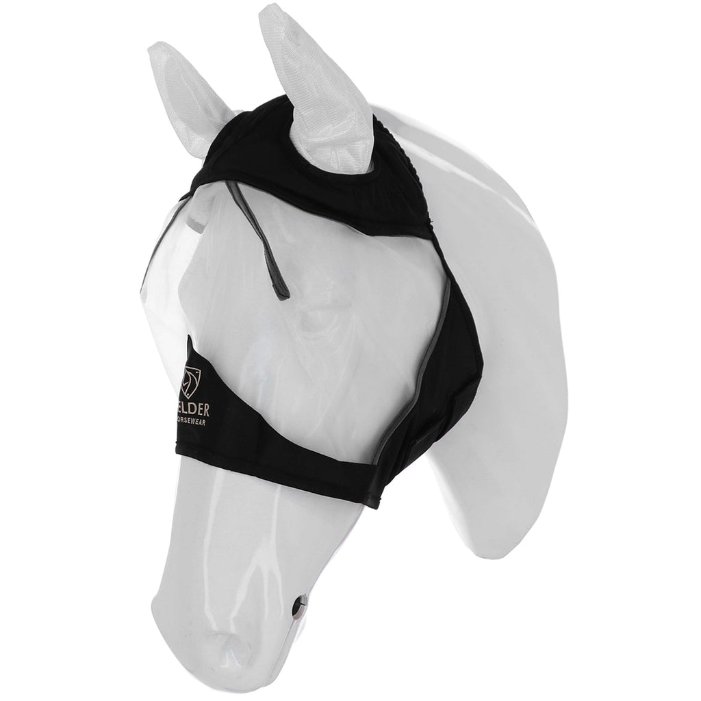 Velder Horsewear Premium Masque Anti-Mouches avec Oreilles Noir
