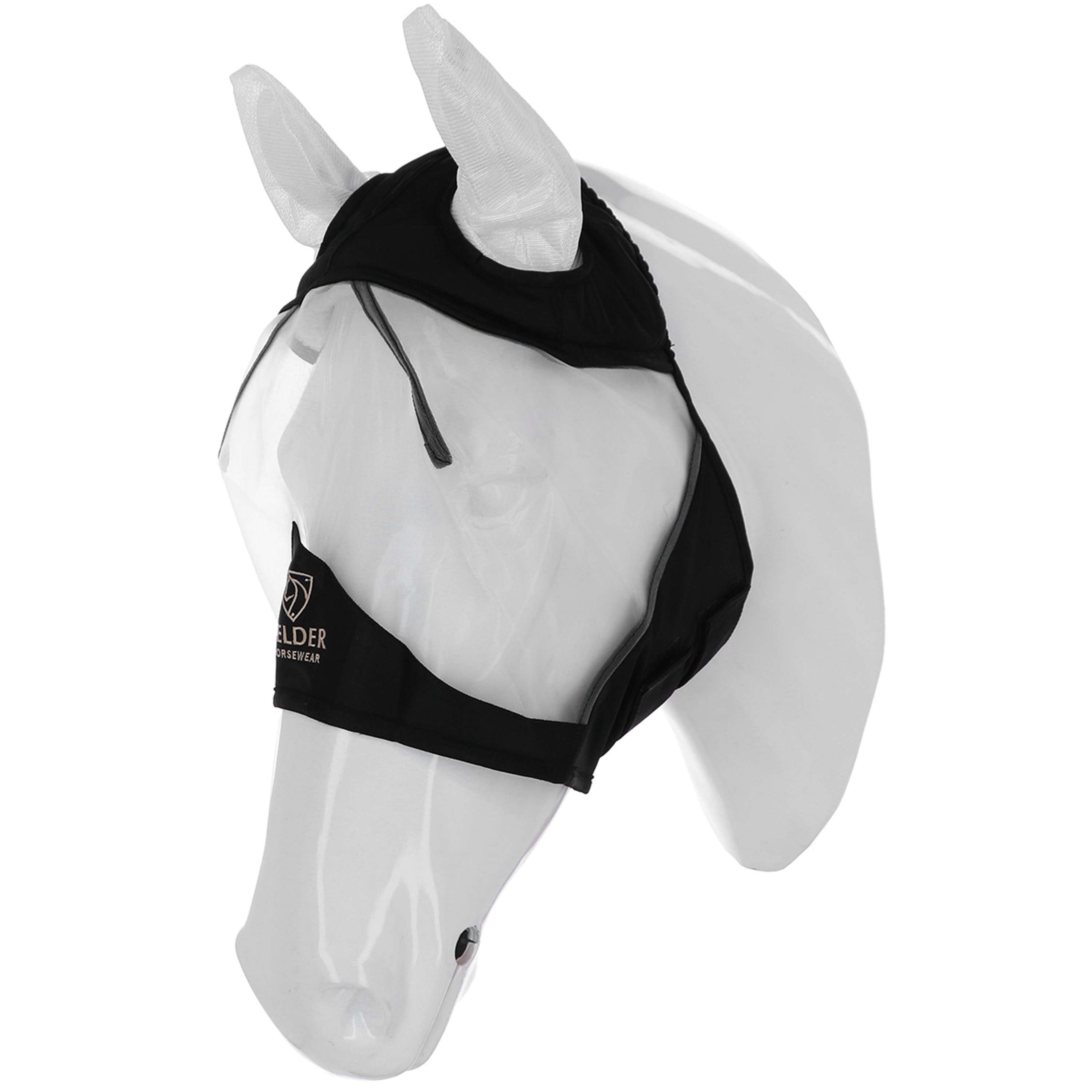 Velder Horsewear Premium Masque Anti-Mouches avec Oreilles Noir