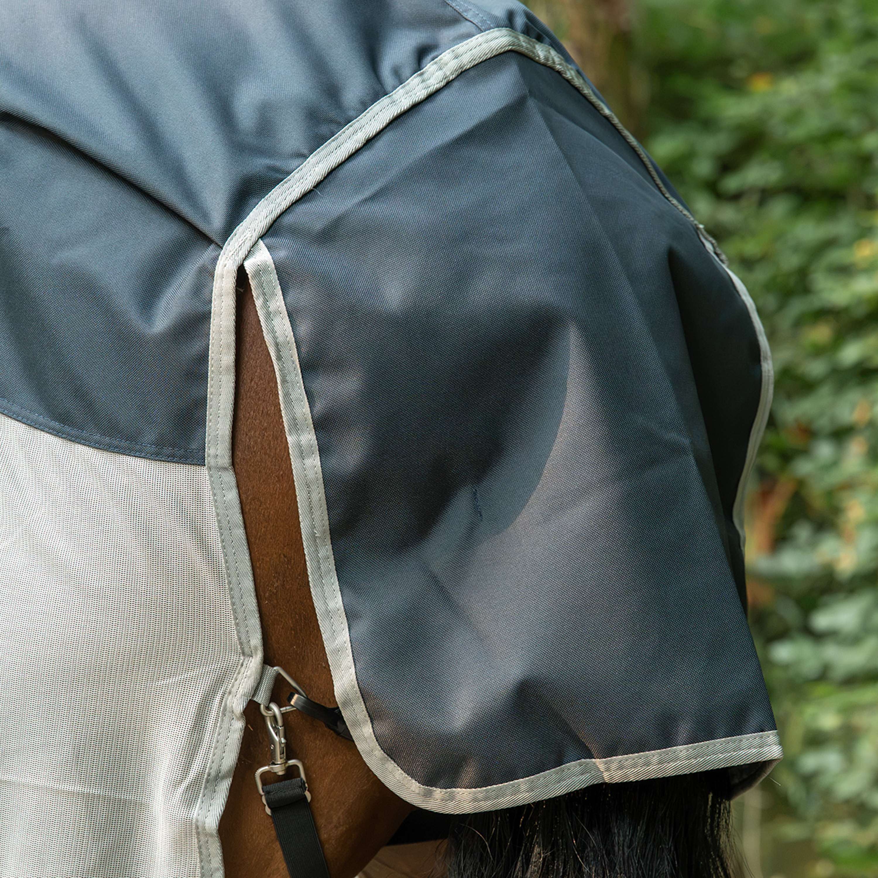 Velder Horsewear Premium Pony Couverture Anti-Mouches Rainless Summer Navy/Field Grey