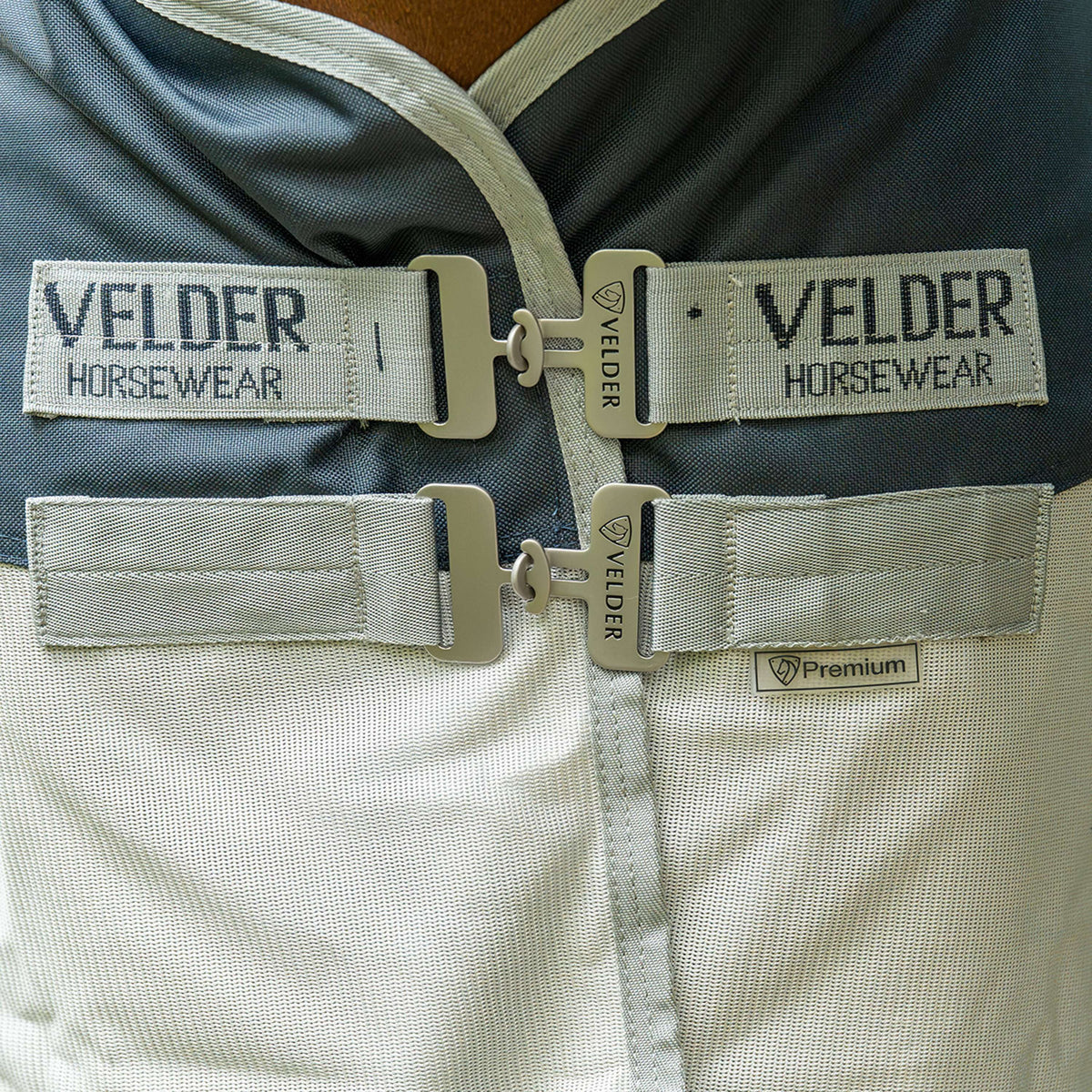 Velder Horsewear Premium Couverture Anti-Mouches Rainless Summer Navy/Field Grey