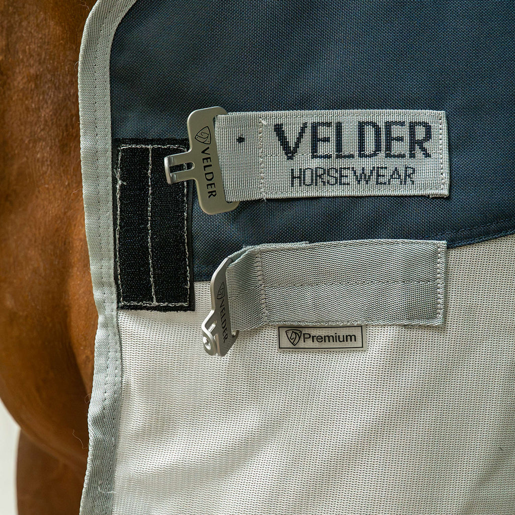 Velder Horsewear Premium Couverture Anti-Mouches Rainless Summer Navy/Field Grey