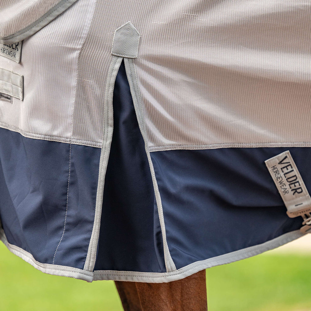 Velder Horsewear Premium Couverture Anti-Mouches Rainless Fall Navy/Pearl Silver