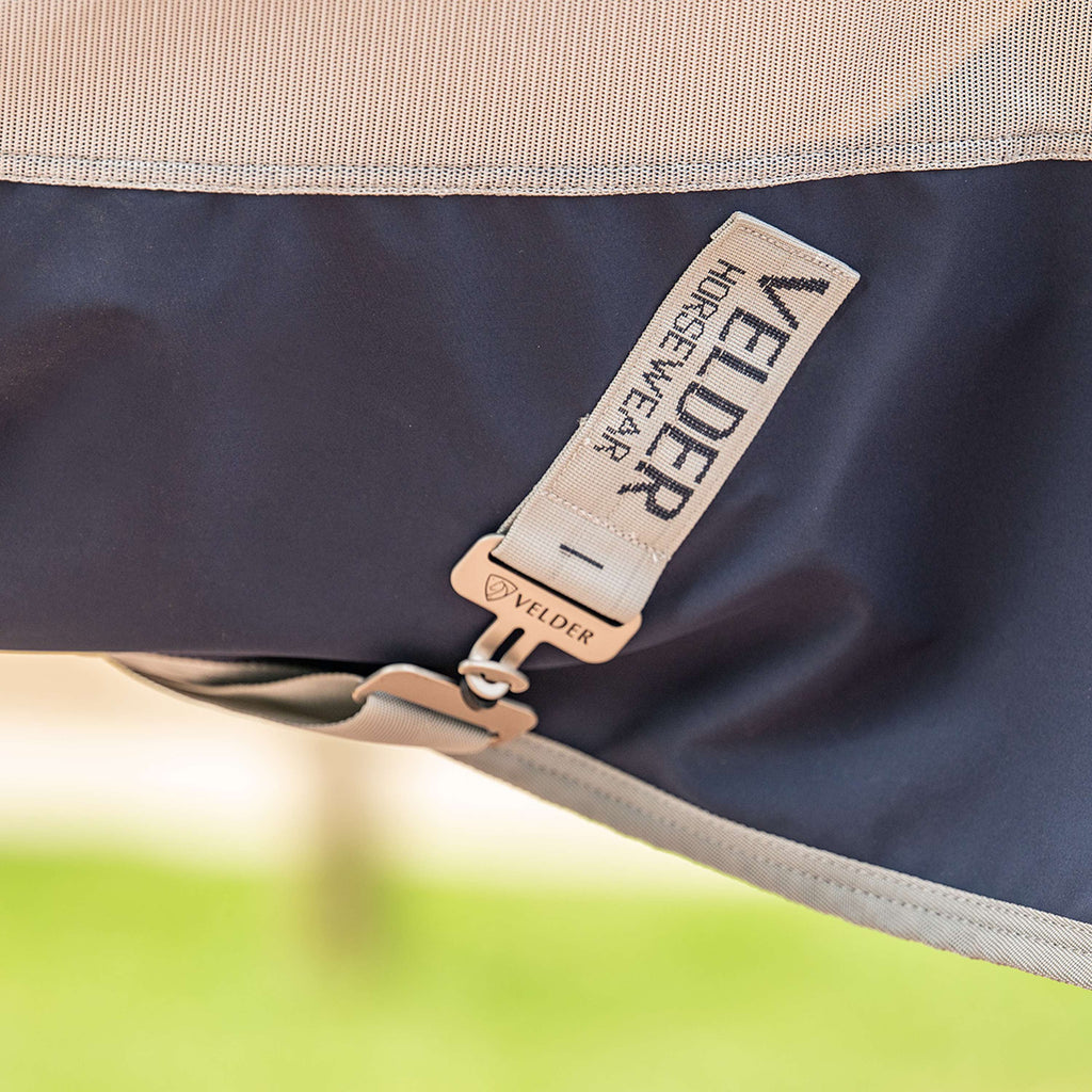 Velder Horsewear Premium Couverture Anti-Mouches Rainless Fall Navy/Pearl Silver