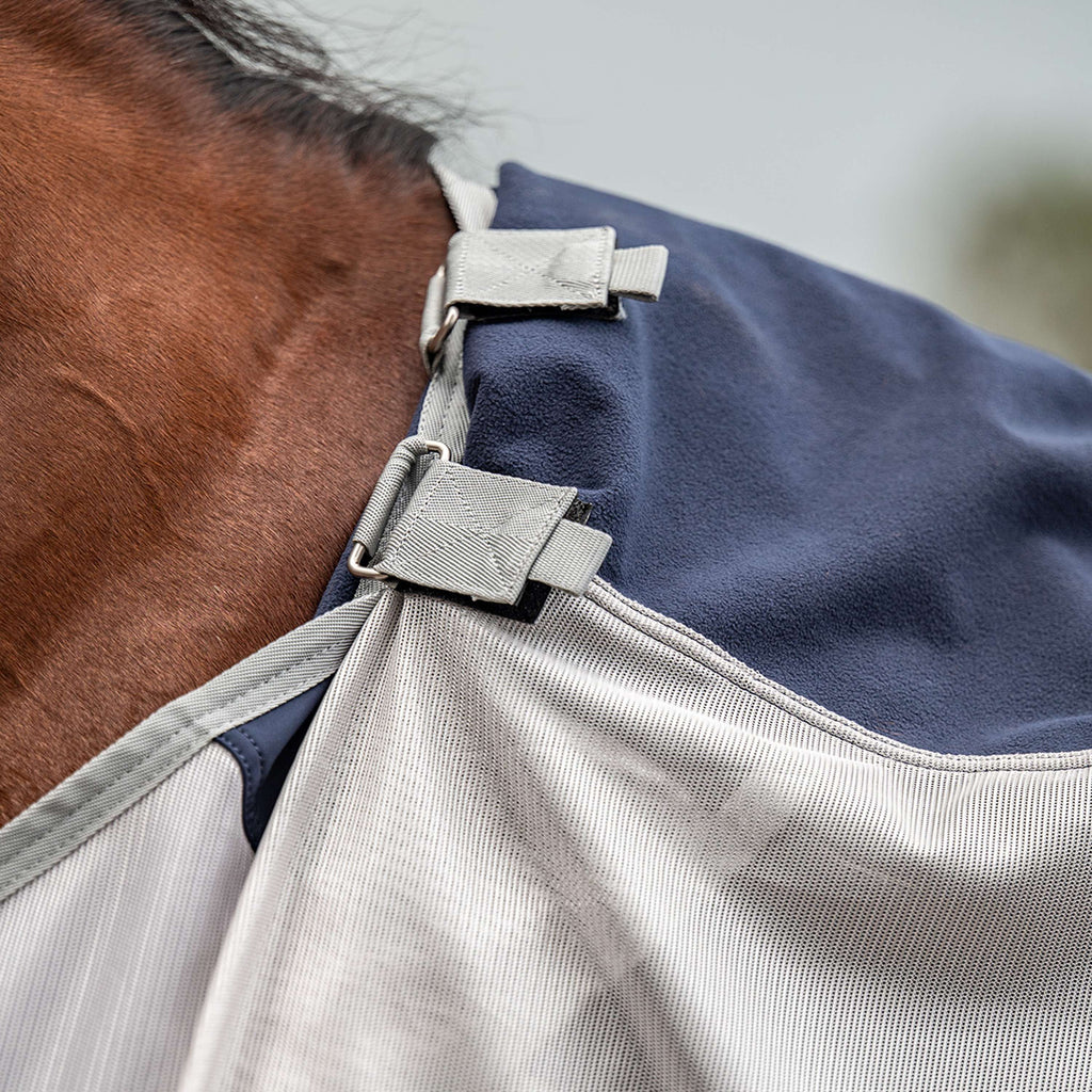 Velder Horsewear Premium Couverture Anti-Mouches Rainless Fall Navy/Pearl Silver