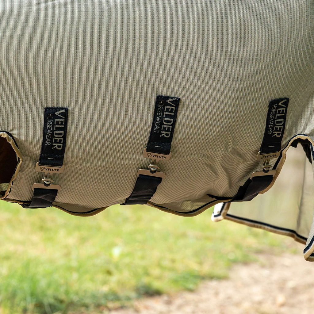 Velder Horsewear Premium Pony Couverture Anti-Mouches Waterproof-Top Navy/Pearl Silver
