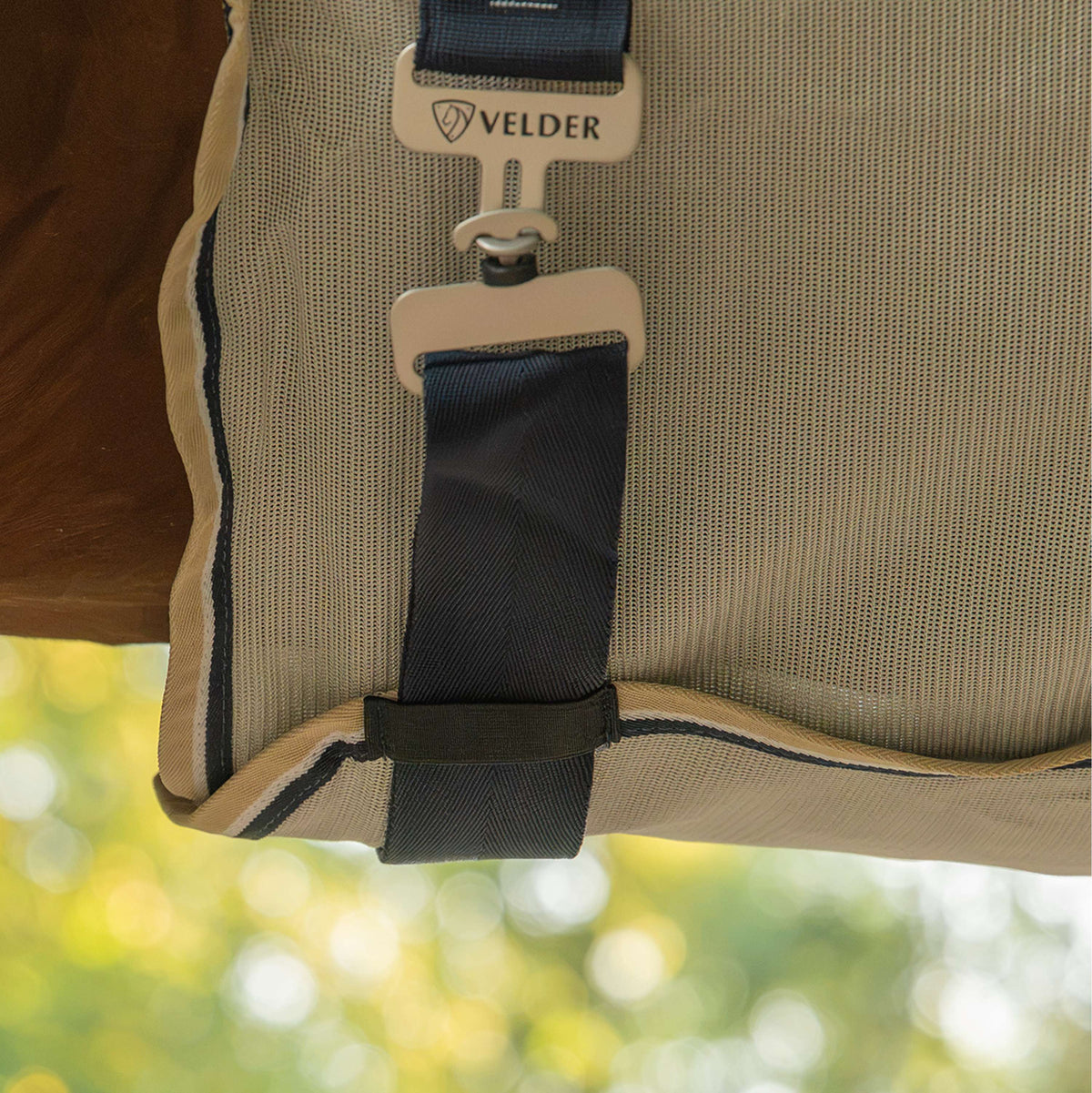 Velder Horsewear Premium Couverture Anti-Mouches Waterproof-Top Navy/Pearl Silver