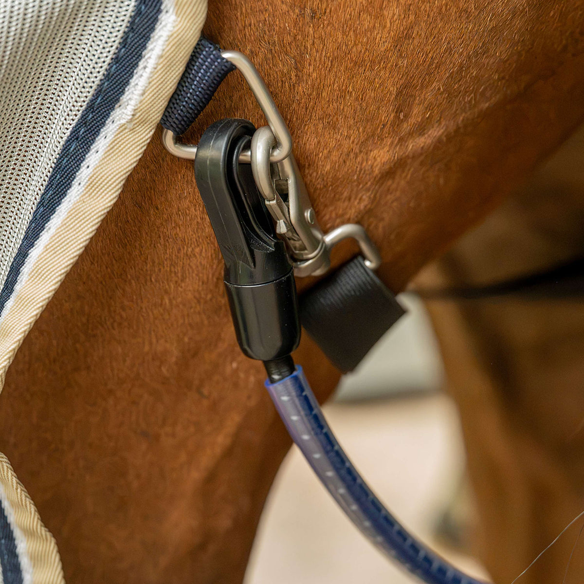 Velder Horsewear Premium Couverture Anti-Mouches Waterproof-Top Navy/Pearl Silver