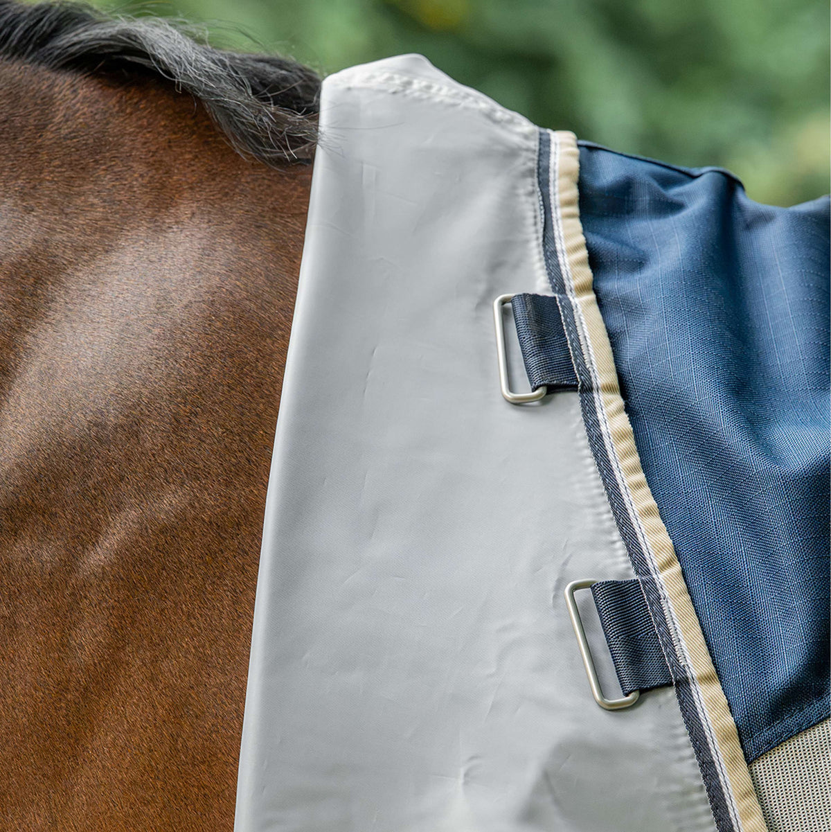 Velder Horsewear Premium Couverture Anti-Mouches Waterproof-Top Navy/Pearl Silver