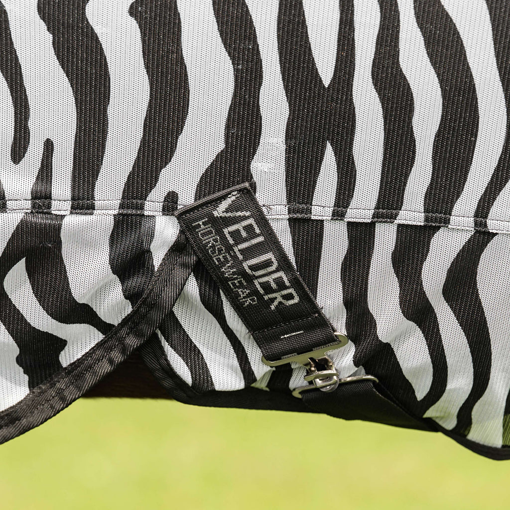 Velder Horsewear Essentials Couverture Anti-Mouches avec Couvre-cou Zebra Noir/Blanc