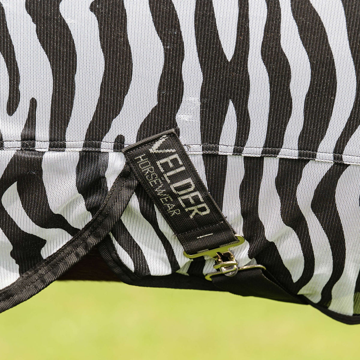Velder Horsewear Couverture Anti-Mouches avec Couvre-cou Zebra Noir/Blanc