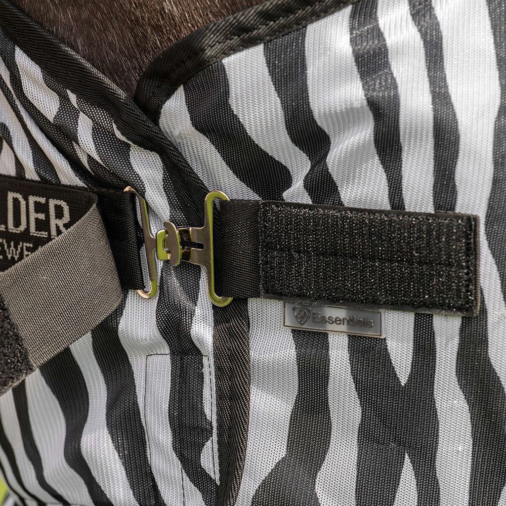 Velder Horsewear Essentials Couverture Anti-Mouches avec Couvre-cou Zebra Noir/Blanc