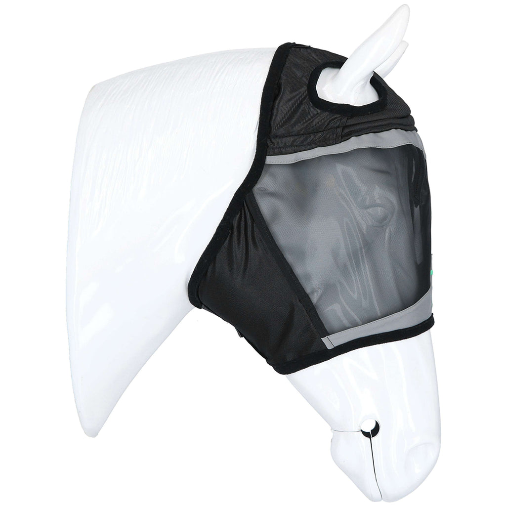 Agradi Horse Masque Anti-Mouches Fine Mesh avec Découpe D'oreille Noir