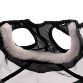 Agradi Horse Masque Anti-Mouches Fine Mesh avec Découpe D'oreille Noir