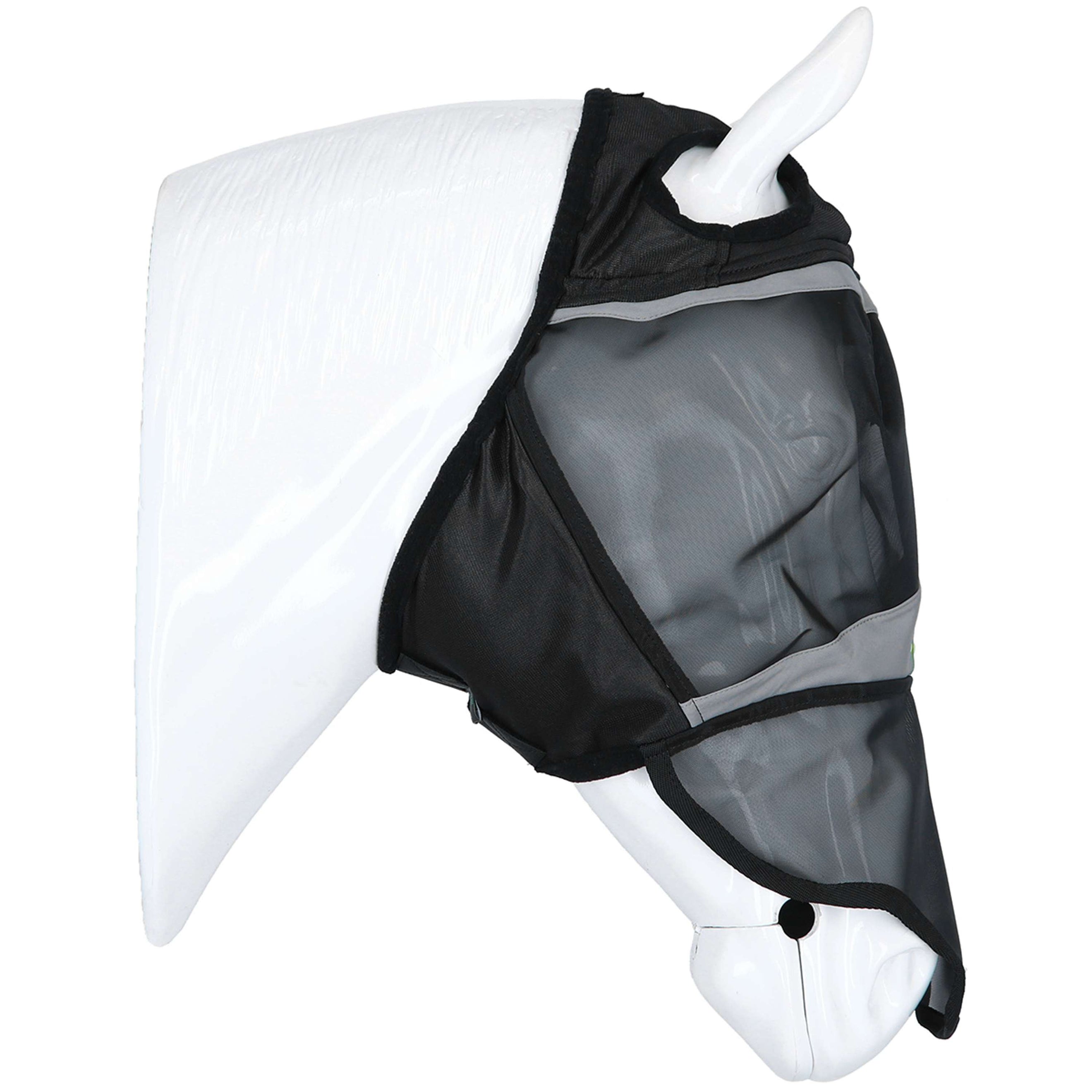 Agradi Horse Masque Anti-Mouches Fine Mesh avec Découpe D'oreille et le Nez Noir