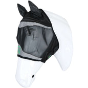 Agradi Horse Masque Anti-Mouches Fine Mesh avec Oreilles Noir