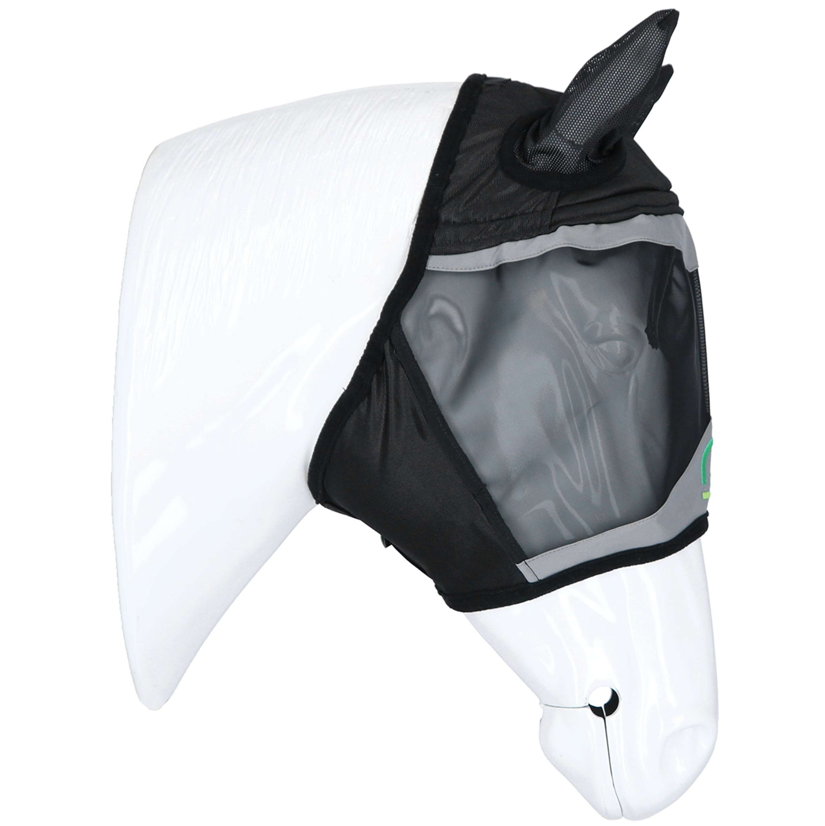 Agradi Horse Masque Anti-Mouches Fine Mesh avec Oreilles Noir Agradi Horse Masque Anti-Mouches Fine Mesh avec Oreilles Noir