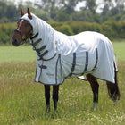 Highlander Plus by Shires Couverture Anti-Eczema Sweet-Itch Combo Blanc/Airforce