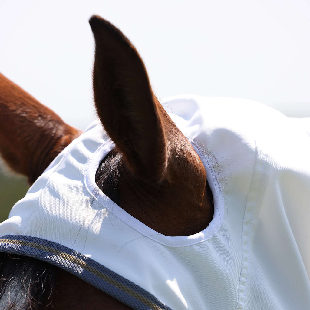 Highlander Plus by Shires Couverture Anti-Eczema Sweet-Itch Combo Blanc/Airforce