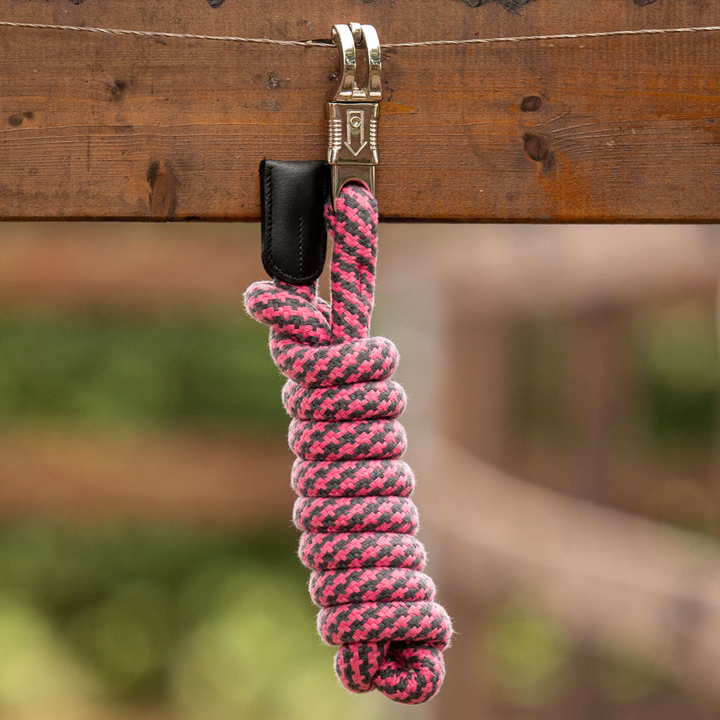 Velder Horsewear Corde pour Licol avec Crochet Panique Rose/Gris