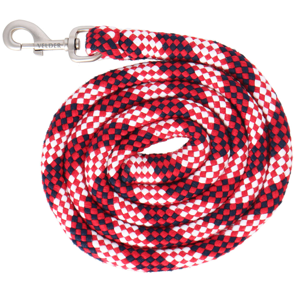 Velder Horsewear Corde pour Licol Soft Grip Rouge/blanc/Marine