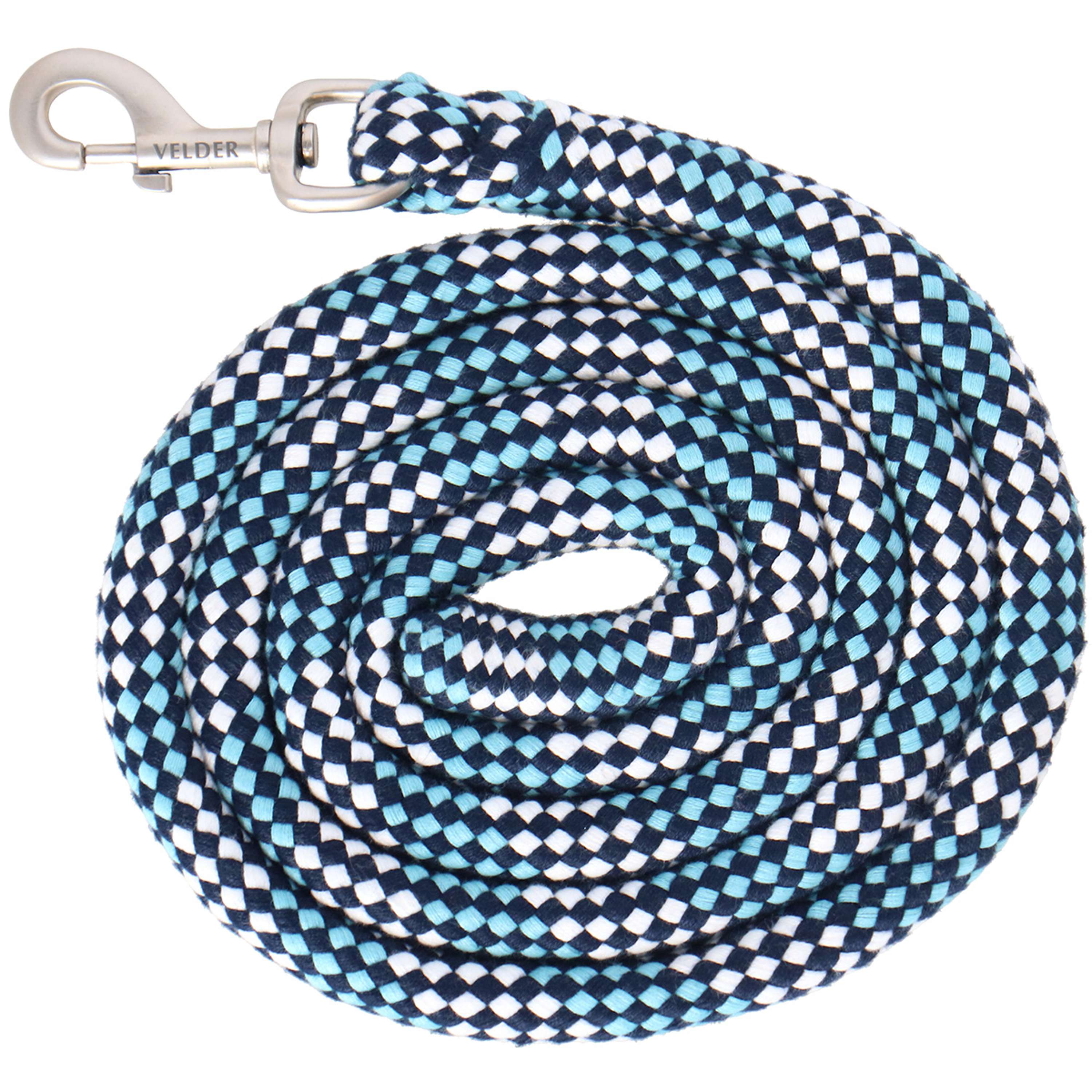 Velder Horsewear Corde pour Licol Soft Grip Bleu/Blanc/Marine