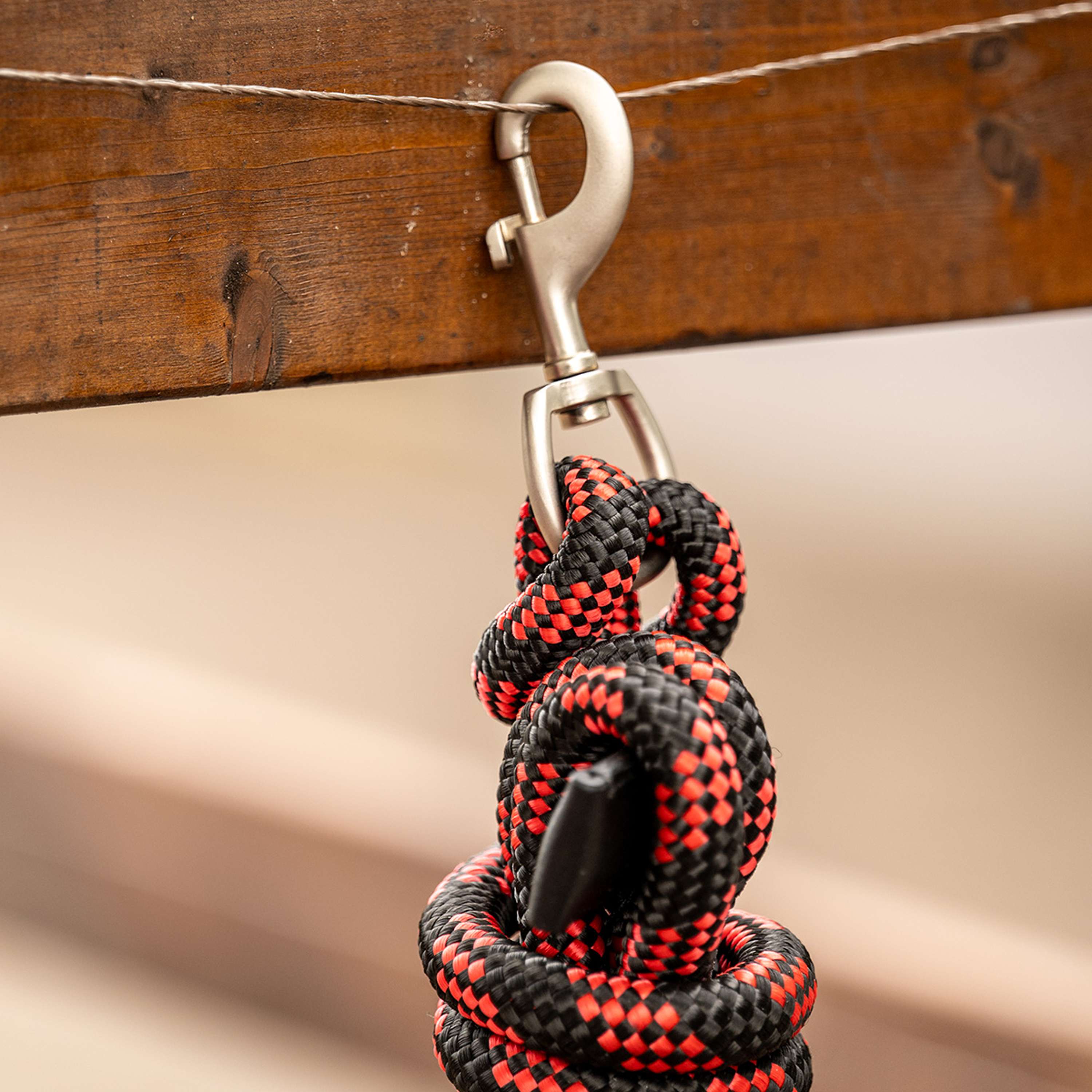 Velder Horsewear Corde pour Licol Noir/Rouge