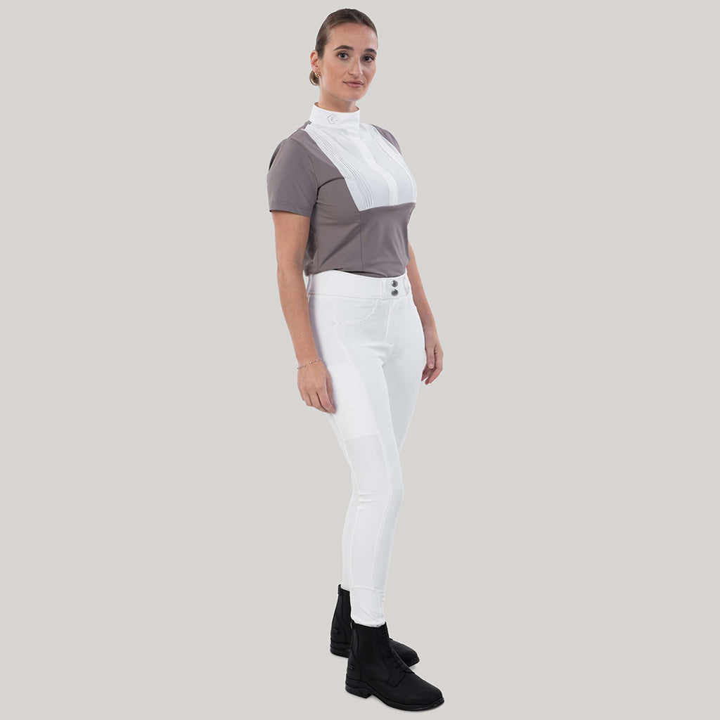 Elvera Equestrian Pantalon d'Équitation Performance Bling Blanc