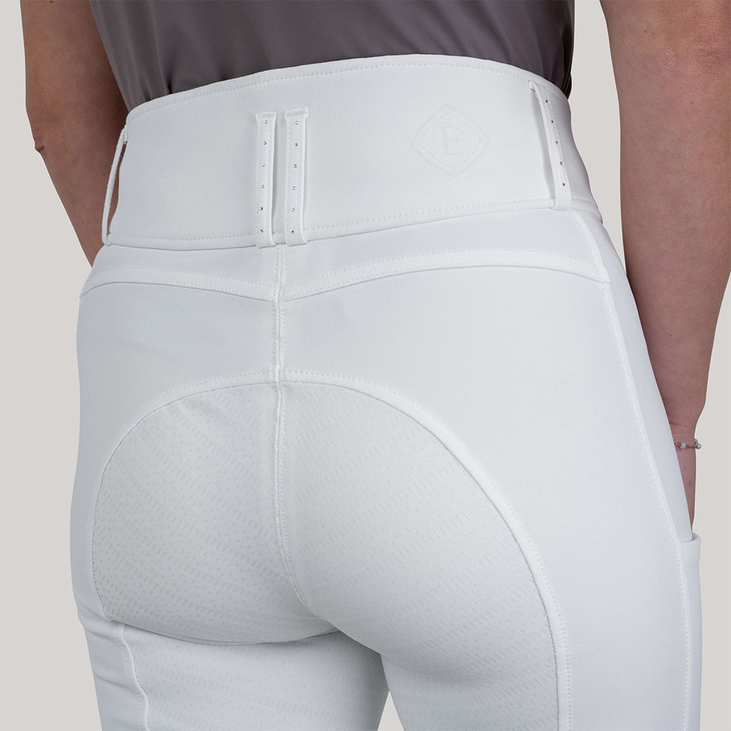 Elvera Equestrian Pantalon d'Équitation Performance Bling Blanc