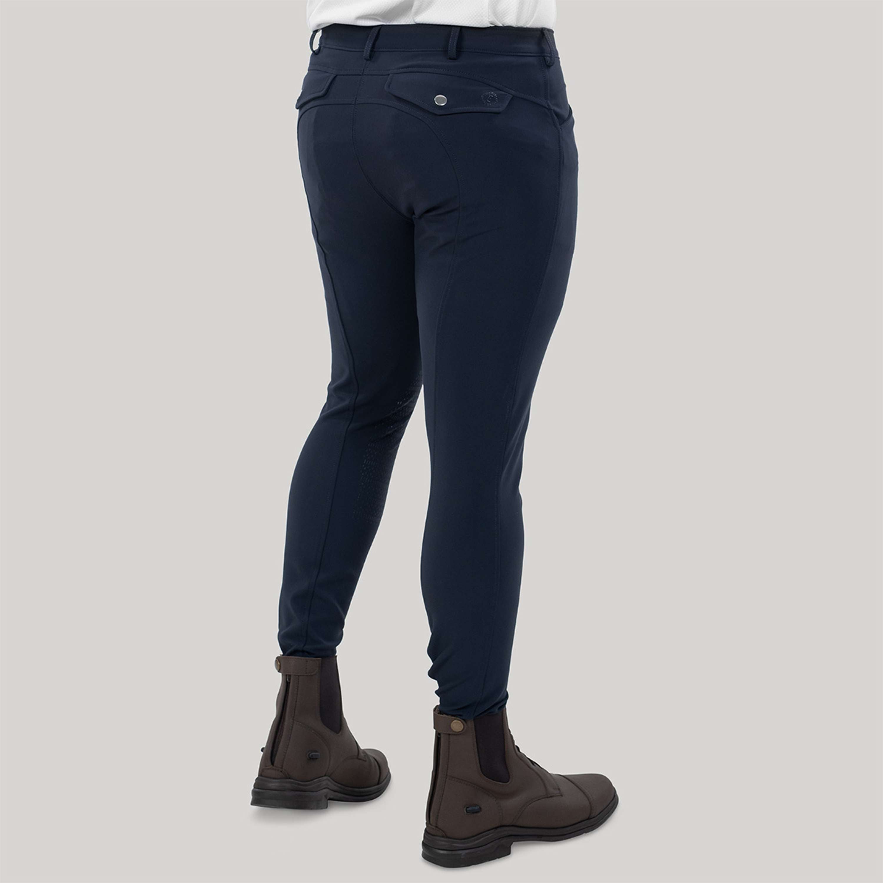Elvera Equestrian Pantalon d'Équitation Dual Core Pro Half Seat Hommes Salute