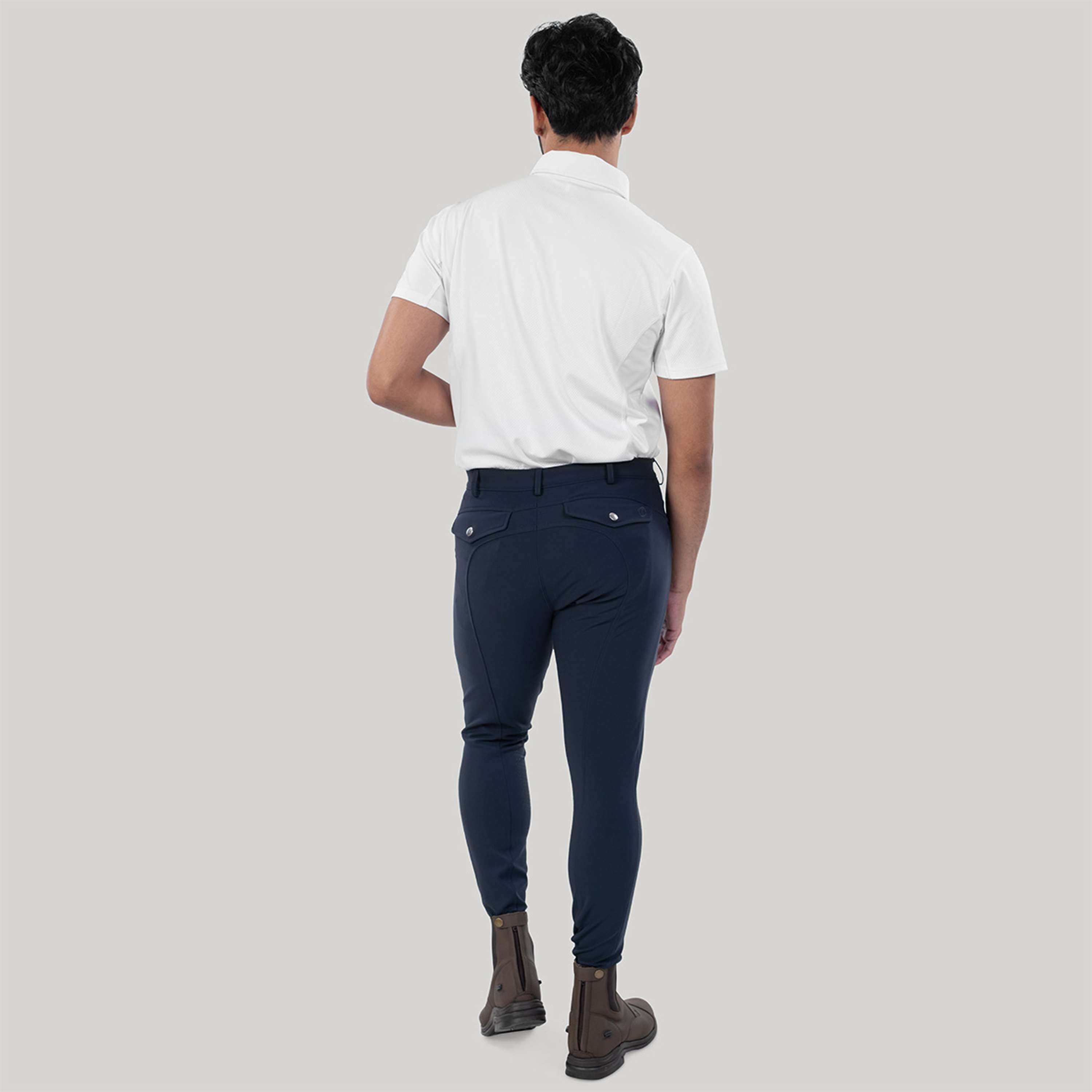 Elvera Equestrian Pantalon d'Équitation Dual Core Pro Half Seat Hommes Salute